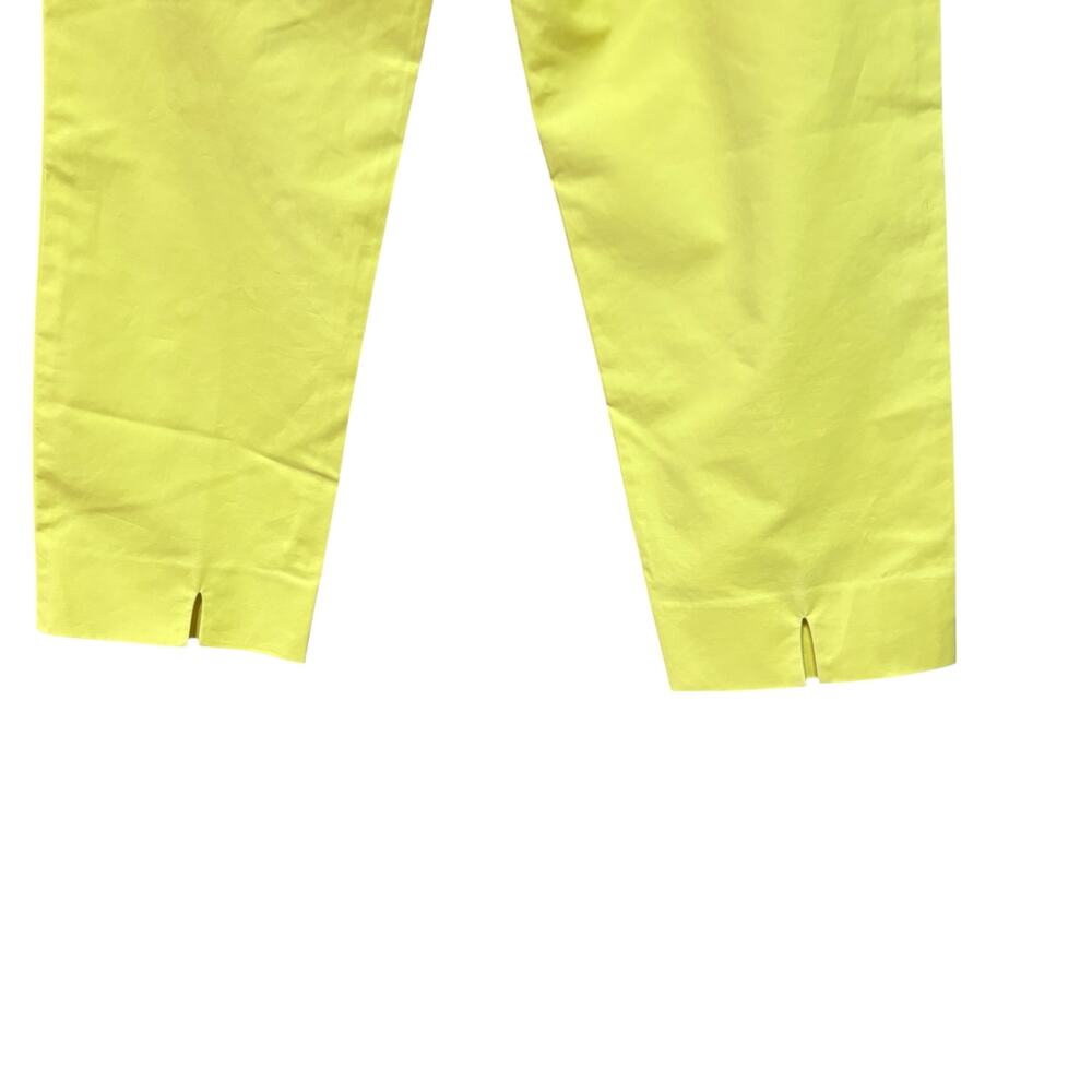 PIAZZA SEMPIONE Audrey Yellow Made in Italy Luxury Crop Pants sz M - Picture 8 of 8